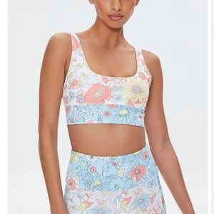 Floral Print Sports Bra